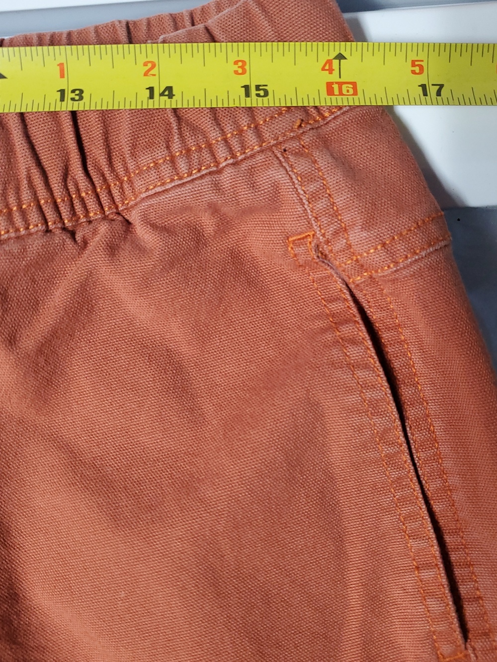 Topo Designs Mens Dirt Pants Size Large Classic Burnt Orange Organic Cotton Blen - Picture 12 of 16